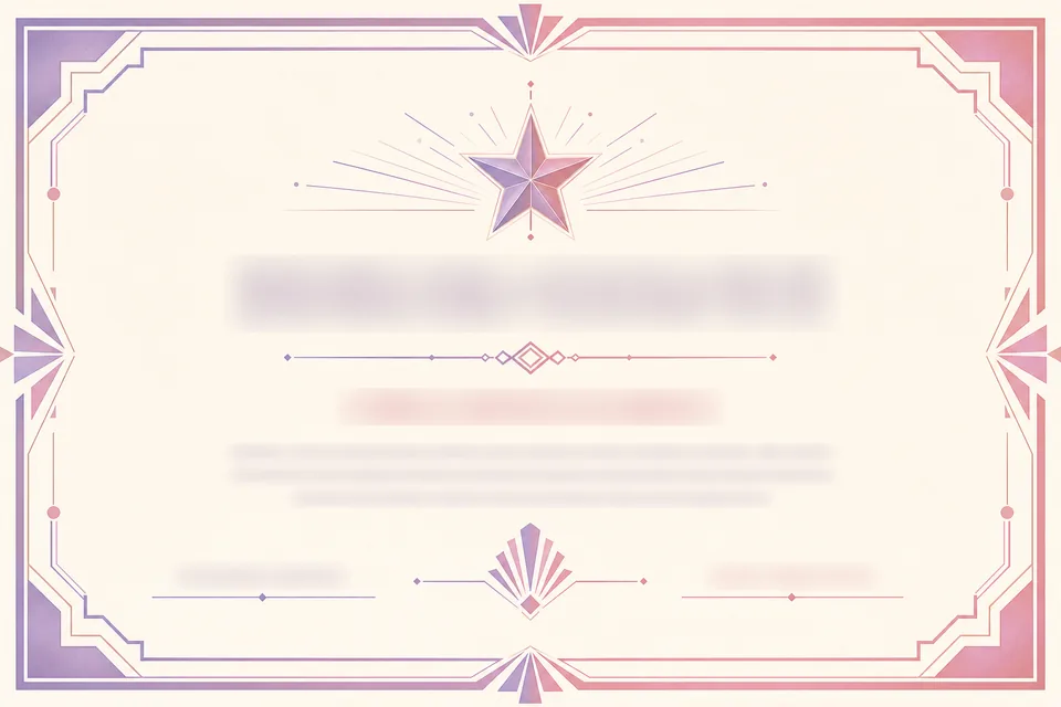 Сертификат — Certificate of Achievement